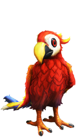 Bunter Vogel im Zoo Spiel